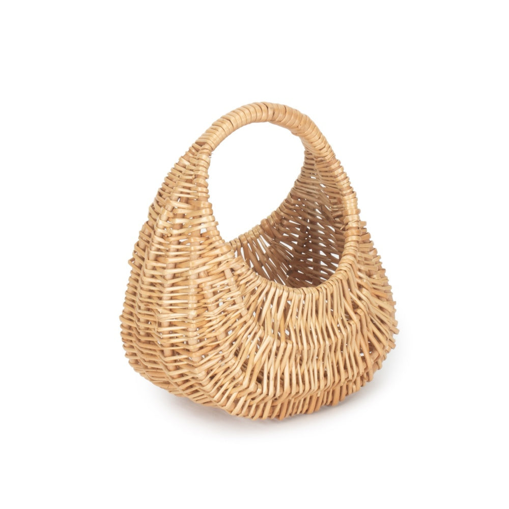 Small Gondola Buff Willow Shopping Basket